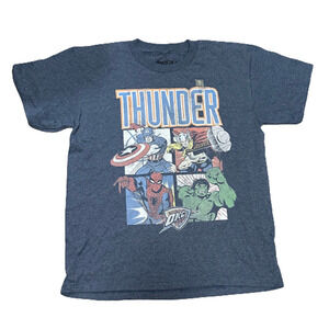 Marvel NBA Oklahoma City OKC Thunder Boys Kids Tee Shirt size large